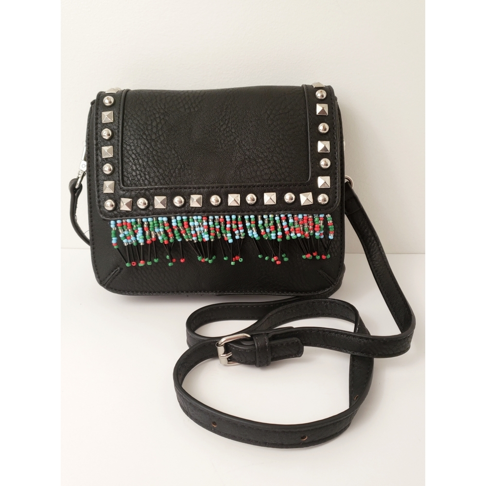 Charming Charlie's | Black Beaded + Studded Bag